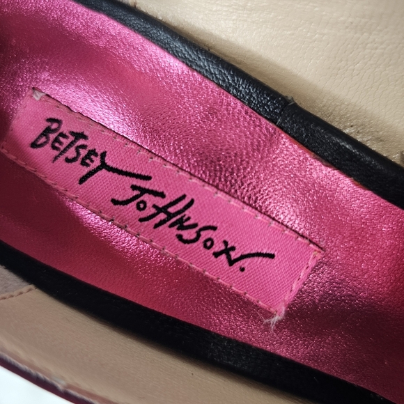 Betsey Johnson “Willow" Patent Red Leopard Peep Toe High‎ Heels Size 8M - Picture 6 of 13